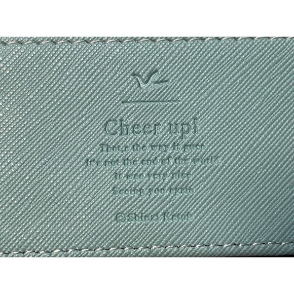 Shinzi Katoh clutch purse wallet canvas zipper blue - Picture 7 of 9